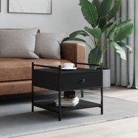 Coffee Table Black 50x50x50 cm Engineered Wood