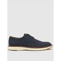 Schuh Pippin White Sole Derby- Blue