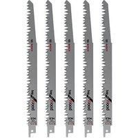 5 X BOSCH S1531L 240MM 10" HCS RECIPROCATING SABRE SAW BLADES. PRUNING FOR WOOD