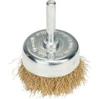 Bosch 2608622008 Shank Cup Brush Crimped Wire, 0.2mm Brass, 50mm x 6mm, Silver
