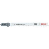 Bosch 25x PRO Hardwood Clean T101BF Jigsaw Blade (for Hardwood, Medium density fibreboard, Length 100 mm, Professional Accessory Jigsaw)