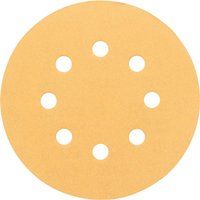 Bosch 2608605075 C470 Sanding Discs for Wood-Paint, Velcro Type, 8 Hole, P400 Grit, 125mm, Blue, Pack of 5