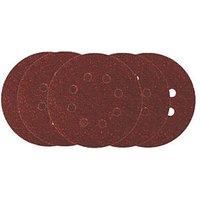 Bosch 2608605104 C430 Sanding Discs for Wood-Paint, Velcro Type, 8 Hole, 115mm, P60 Grit, Red, Pack of 5