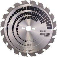 Bosch 2608640690 Wood Construct Circular Saw Blade, 300mm x 3.2mm x 30mm, 20 Teeth, Silver