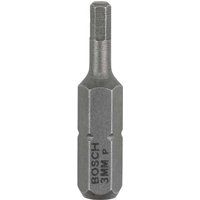 Bosch Hex Extra Hard Screwdriver Bit Hex 3mm 25mm Pack of 3