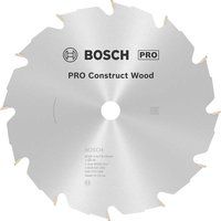 Bosch 2608641200 Wood Construct Circular Saw Blade, 184mm x 2.6mm x 16mm, 12 Teeth, Silver