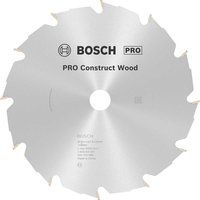 Bosch 2608641201 Wood Construct Circular Saw Blade, 190mm x 2.6mm x 20mm, 12 Teeth, Silver
