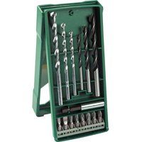 Bosch Home and Garden 2607019579 15pc Mixed Mini X-Line Drill/Driving Set, Silver/Black