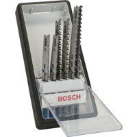 Bosch 6 Piece Jigsaw Blade Set Progressor Wood & Metal Robust case 2607010531