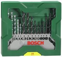 Bosch Home and Garden 2607019675 15pc Mixed Mini X-Line Drill Set, Silver/Black, 15-Piece