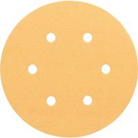 Bosch Accessories 2608607840 Sanding Disc Wood Velcro, 6 Hole, 150mm Ã˜, 320 Grit, Blue