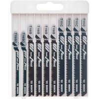 Bosch Pro 10tlg. Stichsägeblatt-Set Basic for Wood zum Sägen in Holz