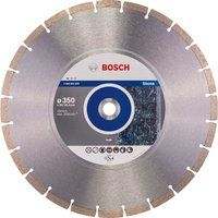 Bosch 2608602603 Standard for Stone Diamond Cutting Disc, 350mm Ø, 20/25.40mm x 3.1mm x 10mm, Silver/Grey