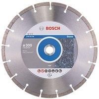 Bosch 2608602698 Standard for Stone Diamond Cutting Disc, 300mm Ø, 22.23mm x 3.1mm x 10mm, Silver/Grey