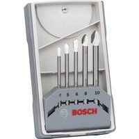 Bosch Professional 5-Piece CYL-9 Ceramic Tile Drill Bit Set (for Tiles, Porcelain and Ceramics, Accessories for Drills), silver, 4mm/5mm/6mm/8mm/10mm, 2608587169