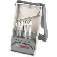 Bosch Professional 5 pcs. CYL-9 SoftCeramic Tile Drill Bit Set (for soft ceramic tiles, Ø 5,5-10 mm, Accessories drill driver)