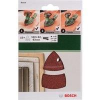 Bosch Home and Garden 2609256A67 10-Piece Sanding Sheet Set for Multi-Sanders 102 x 62.93, 4 x 40 4 x 120 2 x 180, Brown
