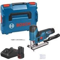 Bosch Professional GST 12 V-70 Cordless Jigsaw with 2 x 12 V 2.0 Ah Lithium-Ion Batteries, L-Boxx