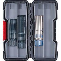 Bosch Professional 2607010903" Tough Box Jigsaw Blade-Set with Single Lug Shank, Black/Silver, Set of 30 Pieces