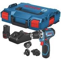 Bosch Professional GSR 12 V-15 FC Cordless Drill Driver Set with 2 x 12 V 2.0 Ah Lithium-Ion Batteries, L-Boxx