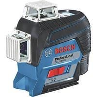 Bosch Professional 0601063R70 Laser Level GLL 3-80 C (with App Function, Mount, Working Range: Up to 30 m, 1 x Battery, 12 V, in L-BOXX), Blue