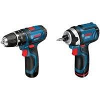 Bosch Professional GSB 12V-15 + GDR 12V-105 Cordless Combi Drill and Impact Driver Twin Pack