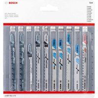 Bosch Professional 10 Piece Jigsaw Blade Set Mixed Fast Cut Wood Metal Aluminium