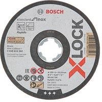 Bosch Professional Pack of 10 Straight Cutting Disc Standard (for Inox, X-LOCK, Diameter 125 mm, Bore Diameter: 22.23 mm, Thickness: 1 mm)