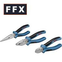 Bosch Professional 1600A016BG Three-Part Set (Combination, Needle-Nose Pliers and Side Cutters, with L-BoxX Inlay), 3 Pieces