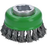 Bosch Professional Knotted Cup Brush (for Inox, X-LOCK, Rust Diameter 75 mm, Wire Thickness 0.5 mm, for Diameter 125 mm)