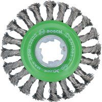 Bosch Professional Knotted Wire Wheel Heavy (for Inox, X-LOCK, Rust-Free, Diameter 115 mm, Wire Thickness 0.5 mm)
