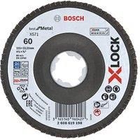 Bosch Professional Angled Flap Disc Best (for Metal, X-LOCK, X571, Diameter 115 mm, Grit Size K60)