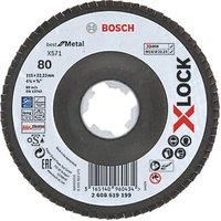 Bosch X Lock Zirconium Abrasive Flap Disc 115mm 80g Pack of 1