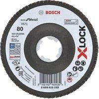Bosch X Lock Zirconium Abrasive Flap Disc 115mm 80g Pack of 1