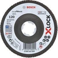 Bosch Professional Angled Flap Disc Best (for Metal, X-LOCK, X571, Diameter 115 mm, Grit Size K120)
