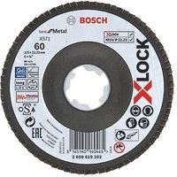 Bosch Professional 2608619202 Angled Flap Disc Best (for Metal, X-LOCK, X571, Diameter 125 mm, Grit Size K60)