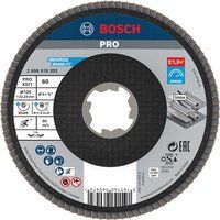 Bosch Professional 2608619203 Angled Flap Disc Best (for Metal, X-LOCK, X571, Diameter 125 mm, Grit Size K80)