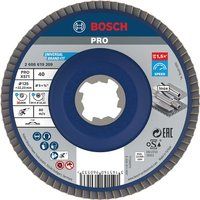 Bosch X Lock Zirconium Abrasive Straight Flap Disc 125mm 40g Pack of 1