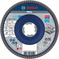Bosch X Lock Zirconium Abrasive Straight Flap Disc 125mm 60g Pack of 1