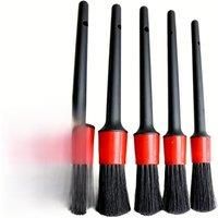 6pcs Cleaning Brush Kit Automotive Brushes Car Interior Dashboards Vents Detailing Brush Set Wheel Rims Clean Brush Accessories