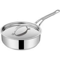 Tefal Jamie Oliver Cook's Classics Stainless Steel Sauté Pan, 24 cm, Non-Stick Coating, Heat Indicator, 100% Safe, Riveted Silicone Handle, Oven-Safe, Induction Pan E3063234
