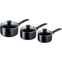 Tefal Induction G155S344 Non-Stick Cookware Set, 3 Pieces-Black, saucepans, Aluminium