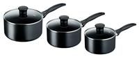 Tefal 5 Piece Non Stick Aluminium Induction Pan Set - Black