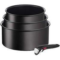 Tefal Ingenio Eco Resist 4Pc Saucepan Set (16/18/20Cm Saucepans + Bakelite Handle)