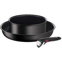Tefal Ingenio Eco Resist 3Pc Beginner Set (28Cm Frypan, 20Cm Saucepan + Bakelite Handle)
