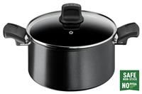 Tefal Titanium Excellence 24cm Aluminium Stewpot - Black