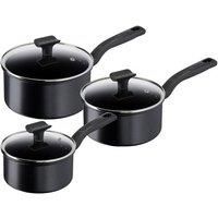 Tefal Total 3 Piece Non Stick Pan Set - Black