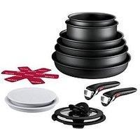 Tefal ingenio Eco Resist L3979542 13 pcs Induction Compatible Safe Non-stick Cookware Set, Black