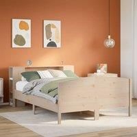Bookcase Bed without Mattress 120x190cm Solid Wood Pine