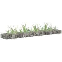 Gabion Raised Bed Galvanised Steel 180x30x10 cm